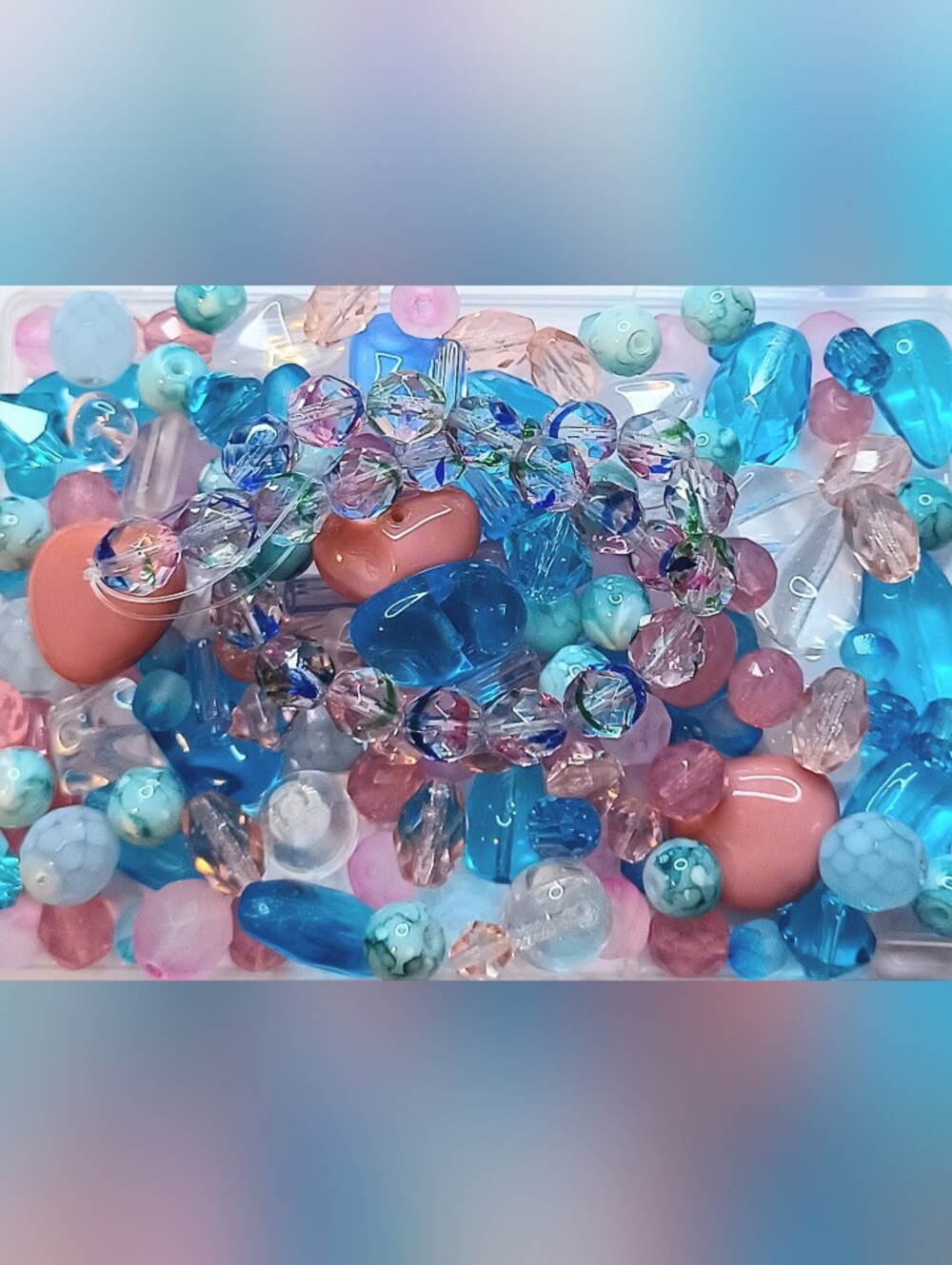 Czech glass loose beads mix 100pcs
